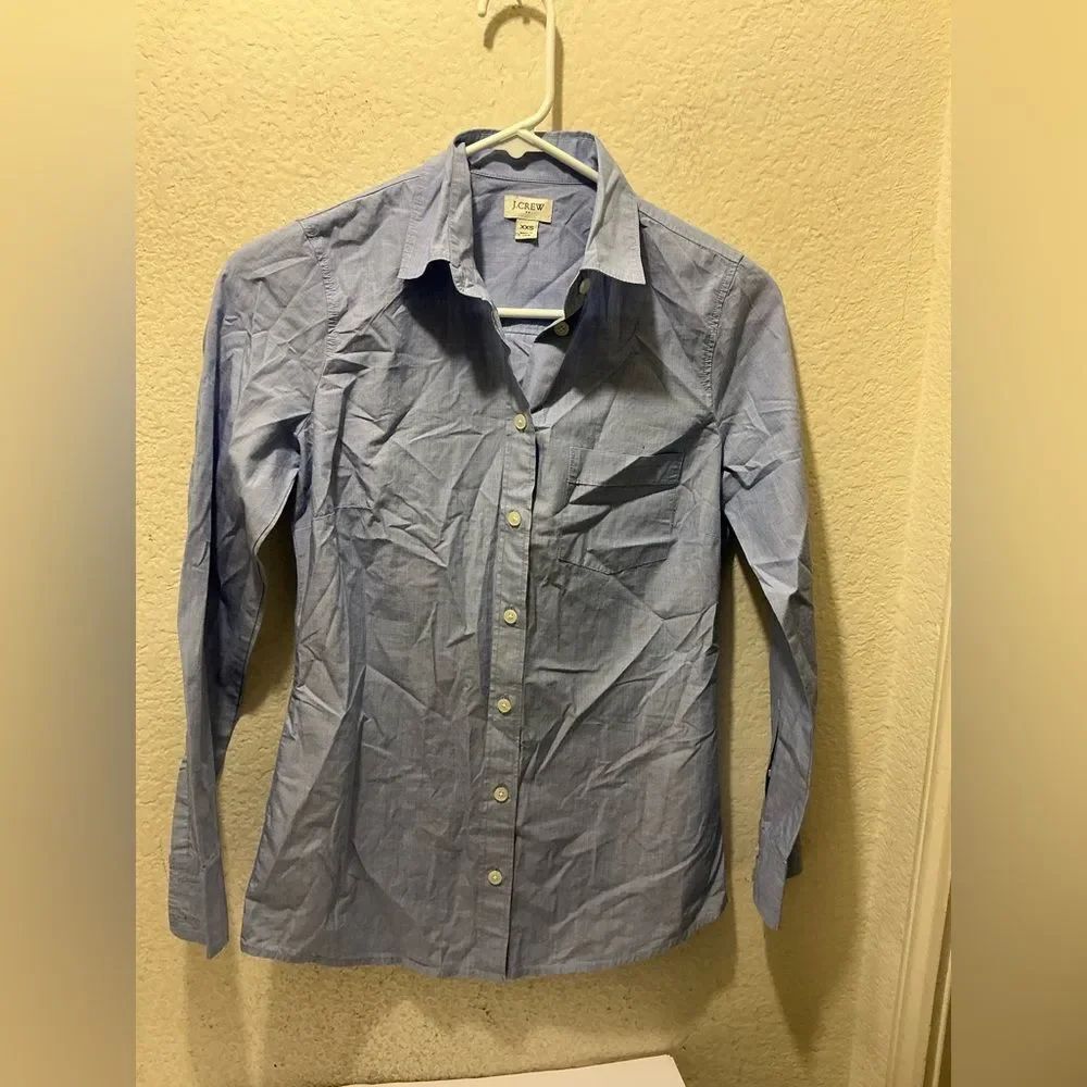 J. Crew Blue Button Down Shirt size XXS